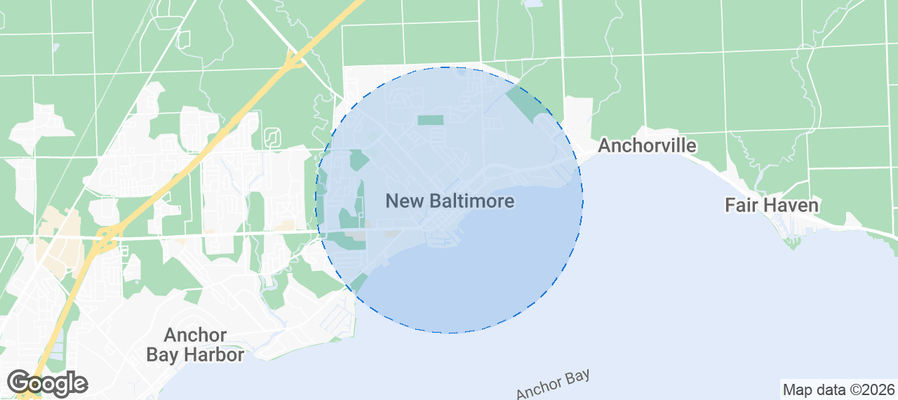 New Baltimore Airbnb map